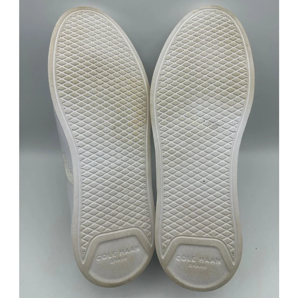 Cole Haan Grand Series‎ White Leather Slip On Sneakers Women Size 9.5 B